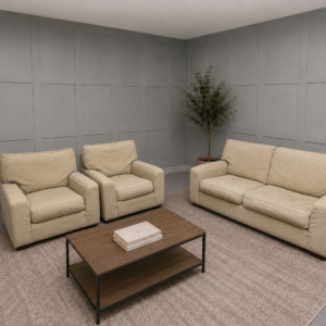 M&S Beige 2/1/1 Seater Sofa Set