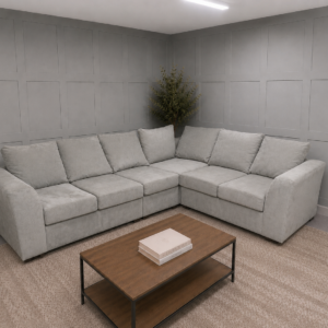 Grey Verona 6 Seater Corner Sofa
